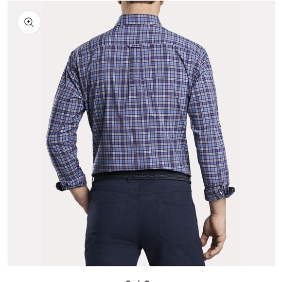 Peter Millar Mountainside Half Moon Bay Tartan Sport Button Down Shirt Large - Picture 2 of 8